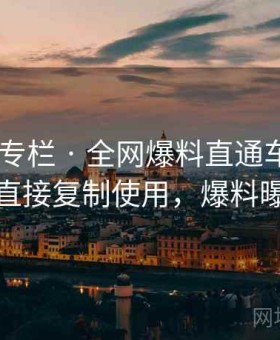 91爆料 专栏 · 全网爆料直通车，站长可直接复制使用，爆料曝料