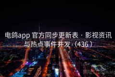 电鸽app 官方同步更新表 · 影视资讯与热点事件并发（436 ）
