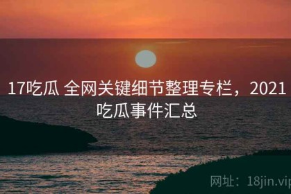 17吃瓜 全网关键细节整理专栏，2021吃瓜事件汇总