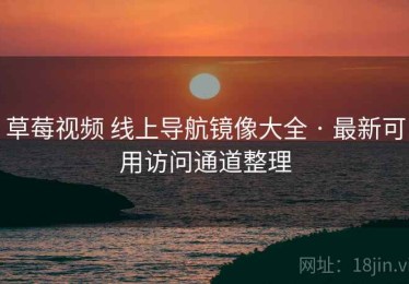 草莓视频 线上导航镜像大全 · 最新可用访问通道整理