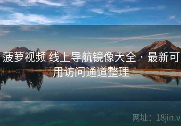 菠萝视频 线上导航镜像大全 · 最新可用访问通道整理
