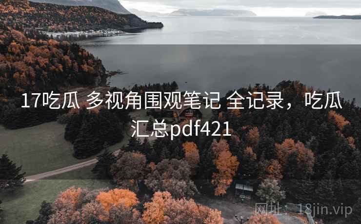 17吃瓜 多视角围观笔记 全记录，吃瓜汇总pdf421